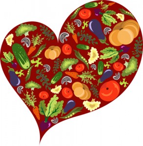 heart with vegetables inside