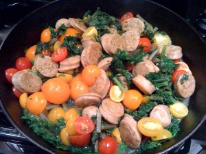 sausage and kale