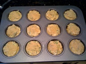 zucchini muffins before