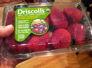 strawberries in box