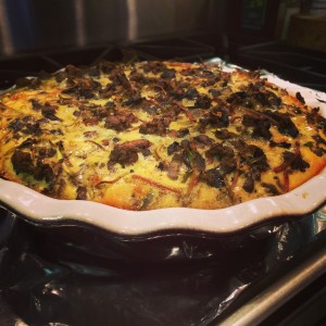 crustless beef curry quiche